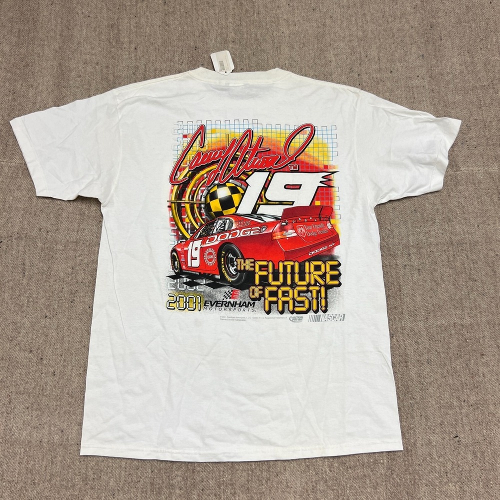 Vintage Casey Atwood Nascar Shirt Mens Large White Chase Authentic Dead stock‎